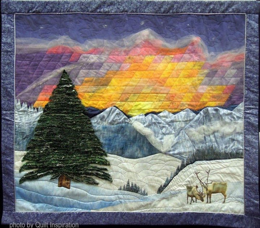 Christmas Eve In Montana CLA08110246Q Quilt Blanket