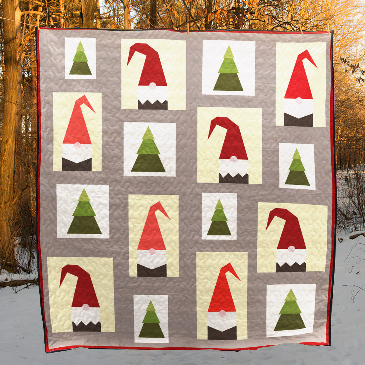 Christmas Gnome CLM0111070 Quilt Blanket