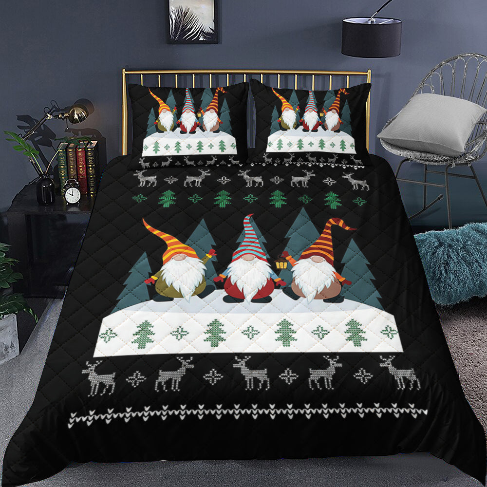 Christmas Gnomes Quilt Bedding Set TL220902