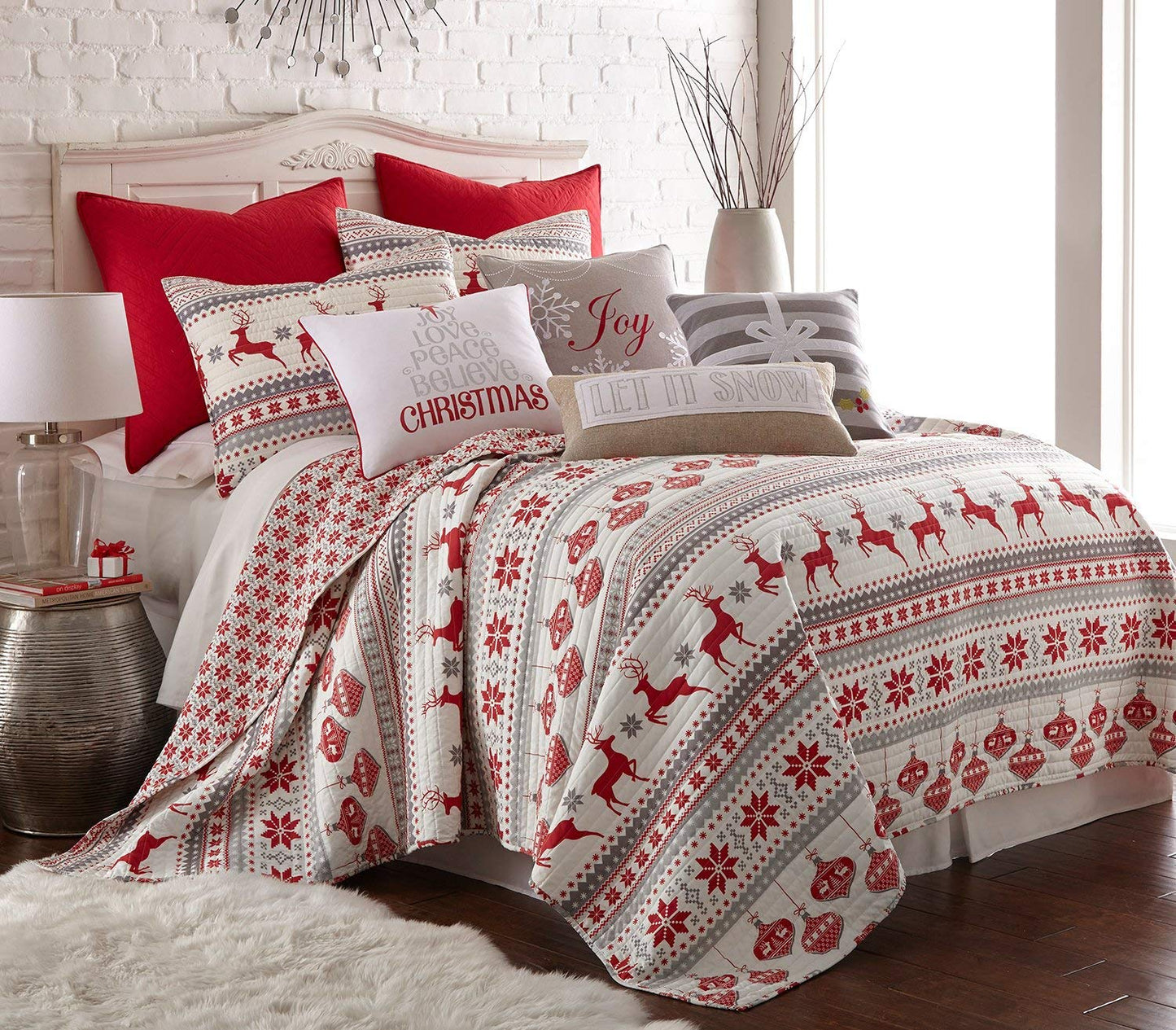 Christmas Holiday CLH300950B Quilt Bedding Set