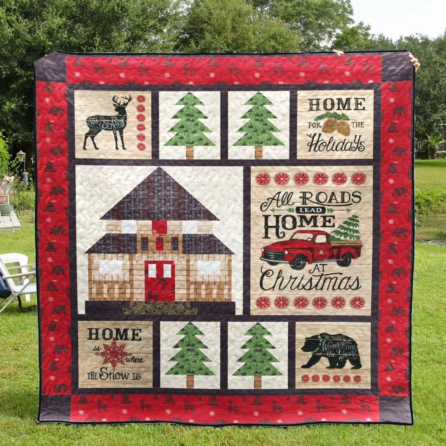 Christmas Home CLT2510101H Quilt Blanket