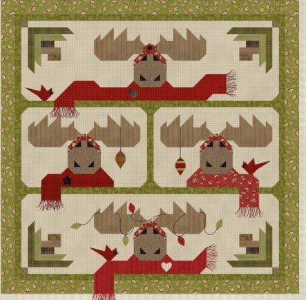 Christmas Moose CLA08110258Q Quilt Blanket