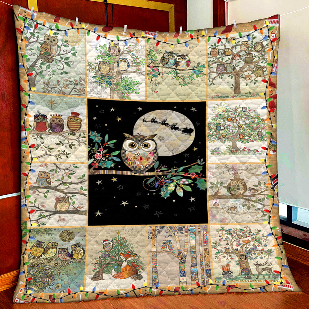 Christmas Owl Quilt Blanket MN251001