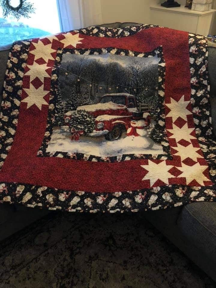 Christmas Panels CLA2110127Q Quilt Blanket