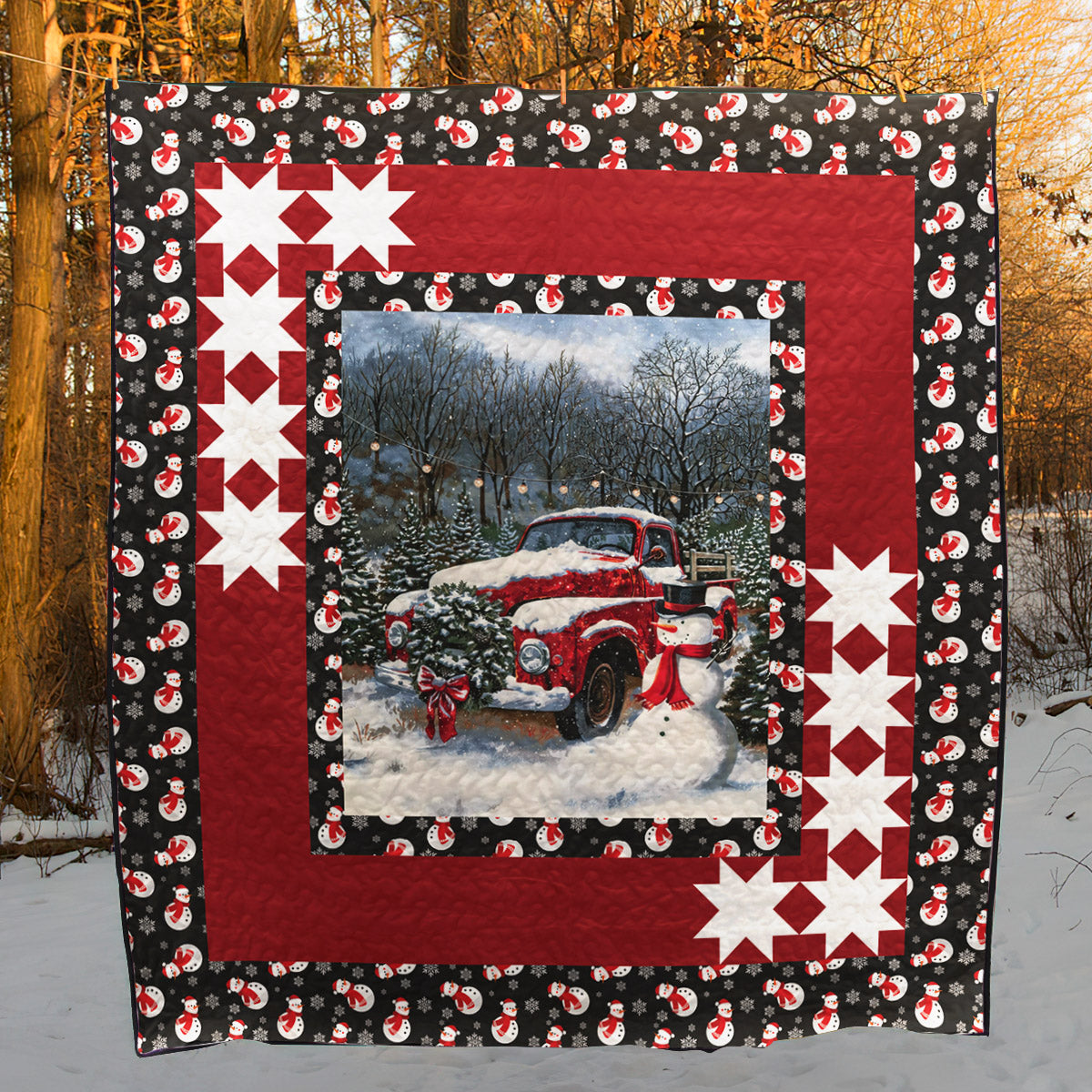 Christmas Panels CLA2110127Q Quilt Blanket