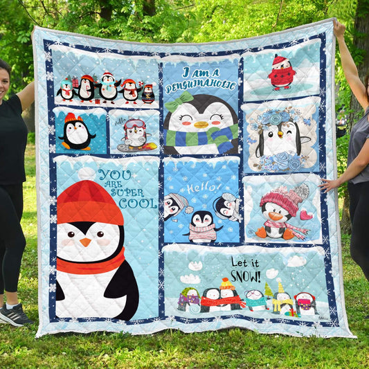 Christmas Penguin CLH1412065Q Quilt Blanket