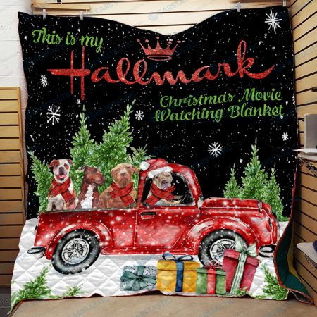 Christmas Pitbull CLP0511072Q Quilt Blanket