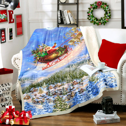 Christmas Santa Claus Sherpa Fleece Blanket MN211008