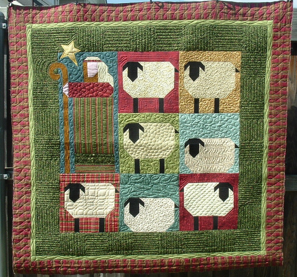 Christmas Shepherd Sheep CLA2211210Q Quilt Blanket