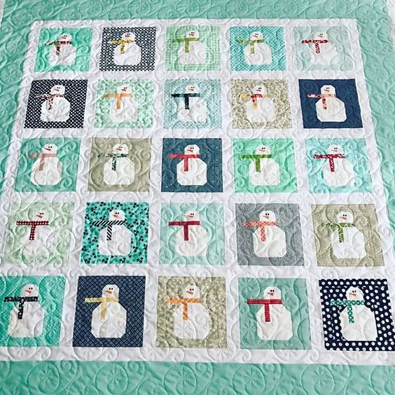 Christmas Snowman CLA0711176Q Quilt Blanket