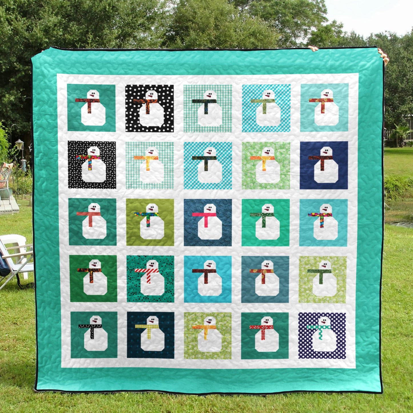 Christmas Snowman CLA0711176Q Quilt Blanket