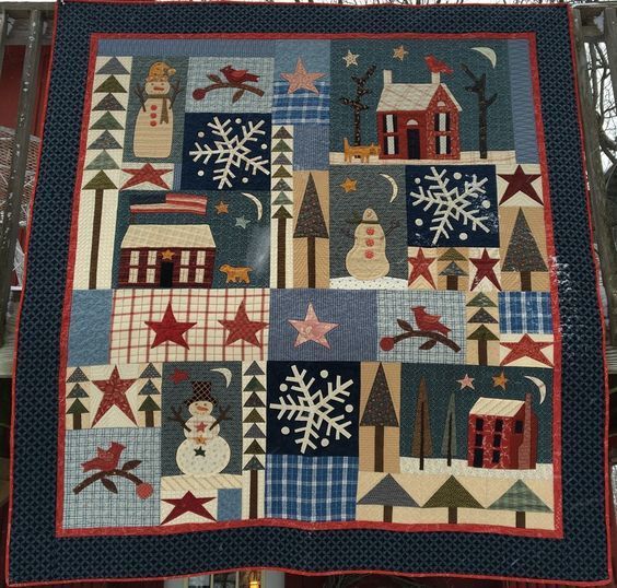 Christmas Snowman CLA1110163Q Quilt Blanket