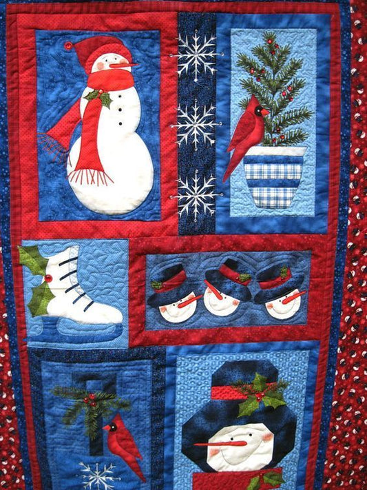 Christmas Snowman CLA1110177Q Quilt Blanket