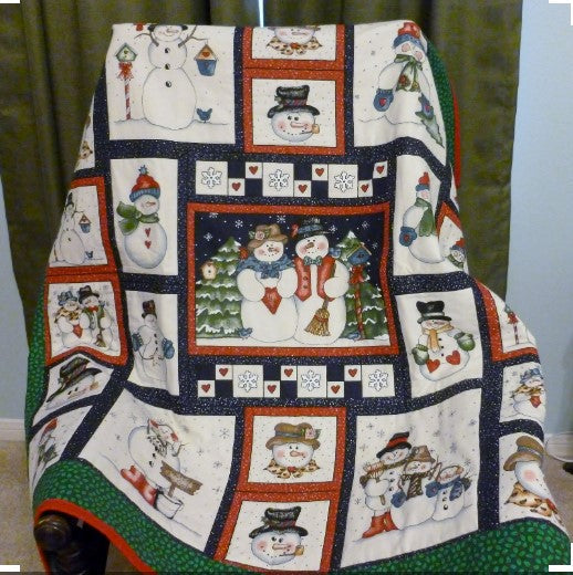 Christmas Snowman CLA2110136Q Quilt Blanket