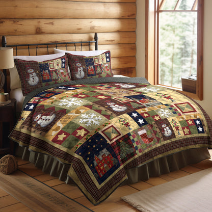 Snowman Quilt Bedding Set CLM40905