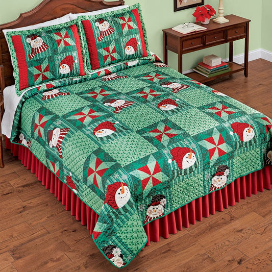 Christmas Snowman Quilt Bedding Set CLH2909001