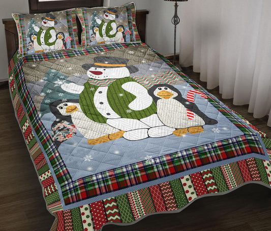 Christmas Snowman Quilt Bedding Set TL290906