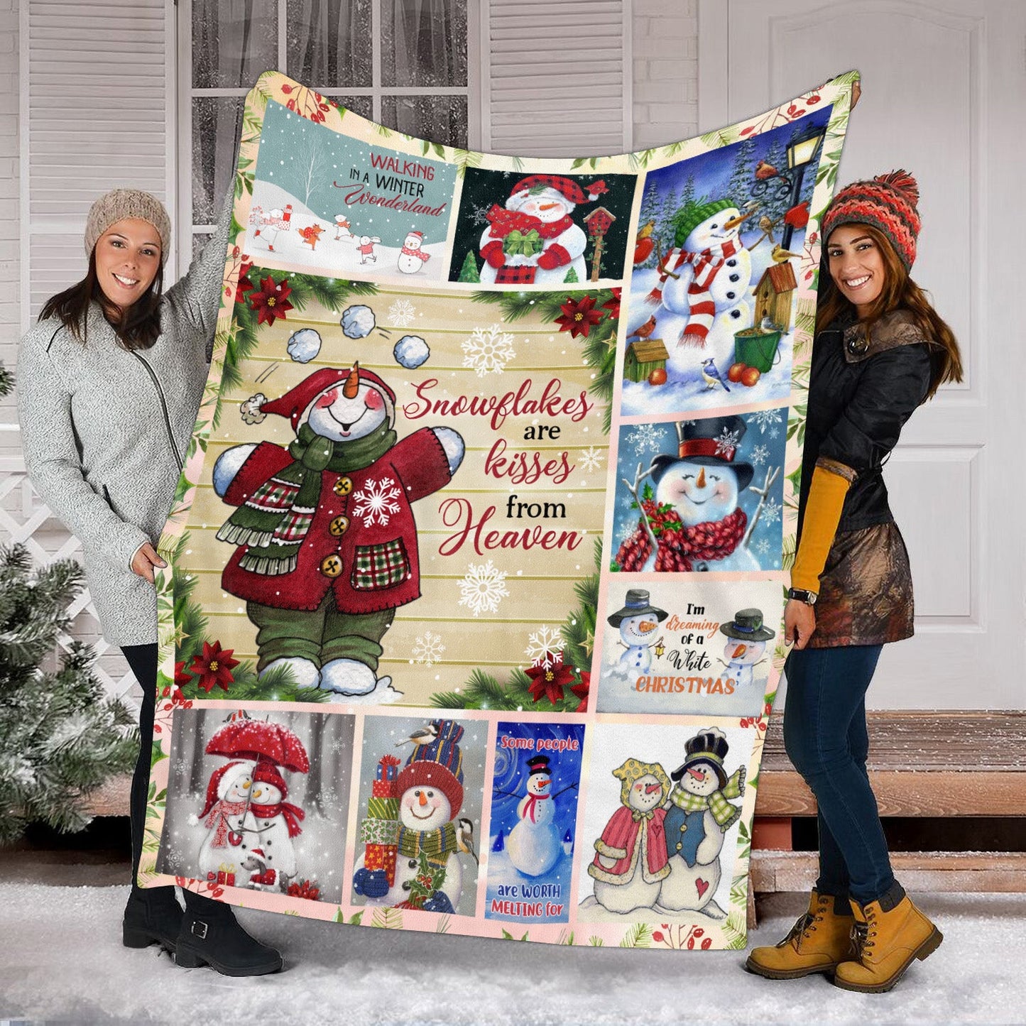 Christmas Snowman Sherpa Fleece Blanket TM161003