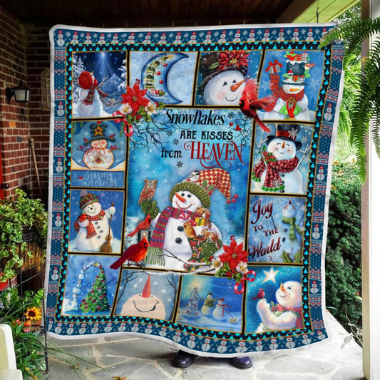 Christmas Snowman Sherpa Fleece Blanket TM161009