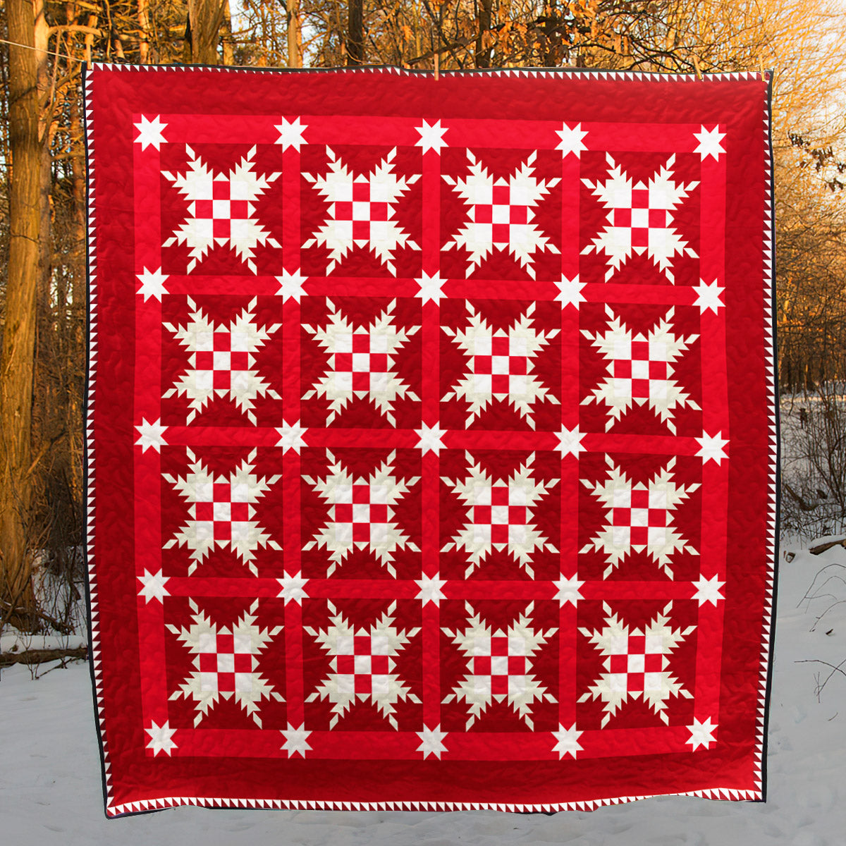 Christmas Star CLA2011331Q Quilt Blanket