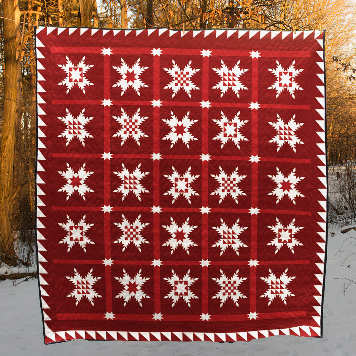 Christmas Star CLM0111082 Quilt Blanket