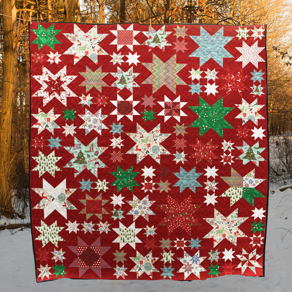 Christmas Star CLM0111085 Quilt Blanket