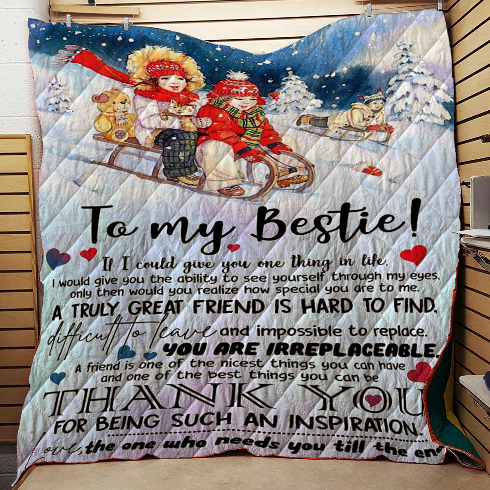 Christmas To My Bestie CL16110406MDQ Quilt Blanket