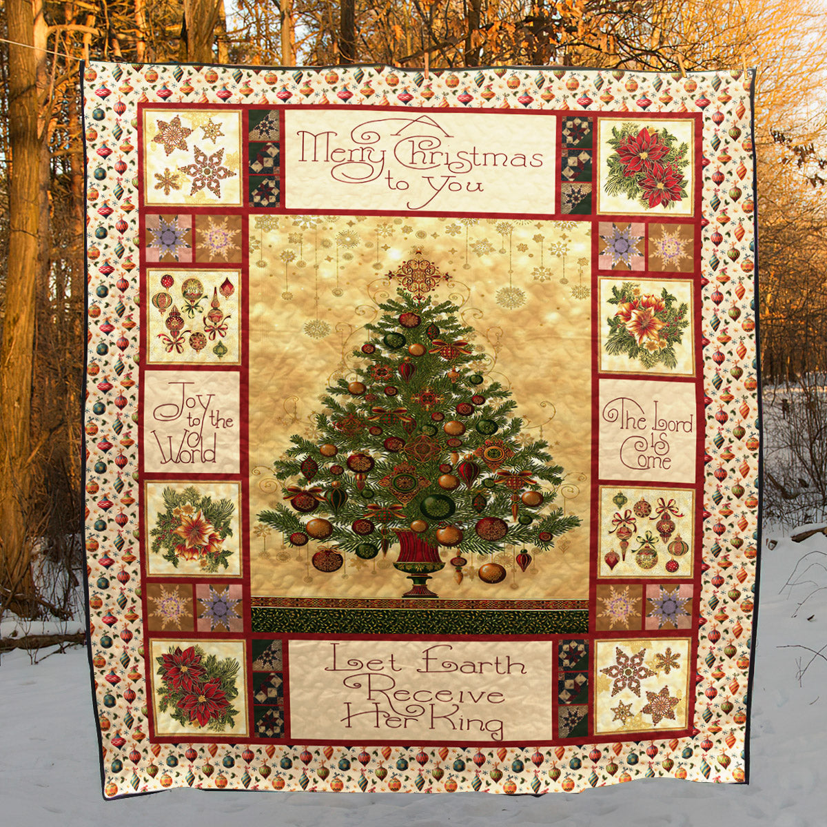 Christmas Tree CLA1110181Q Quilt Blanket