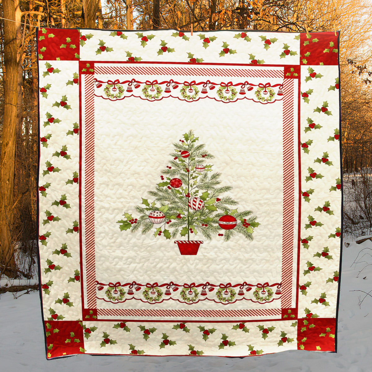 Christmas Tree CLA1810157Q Quilt Blanket