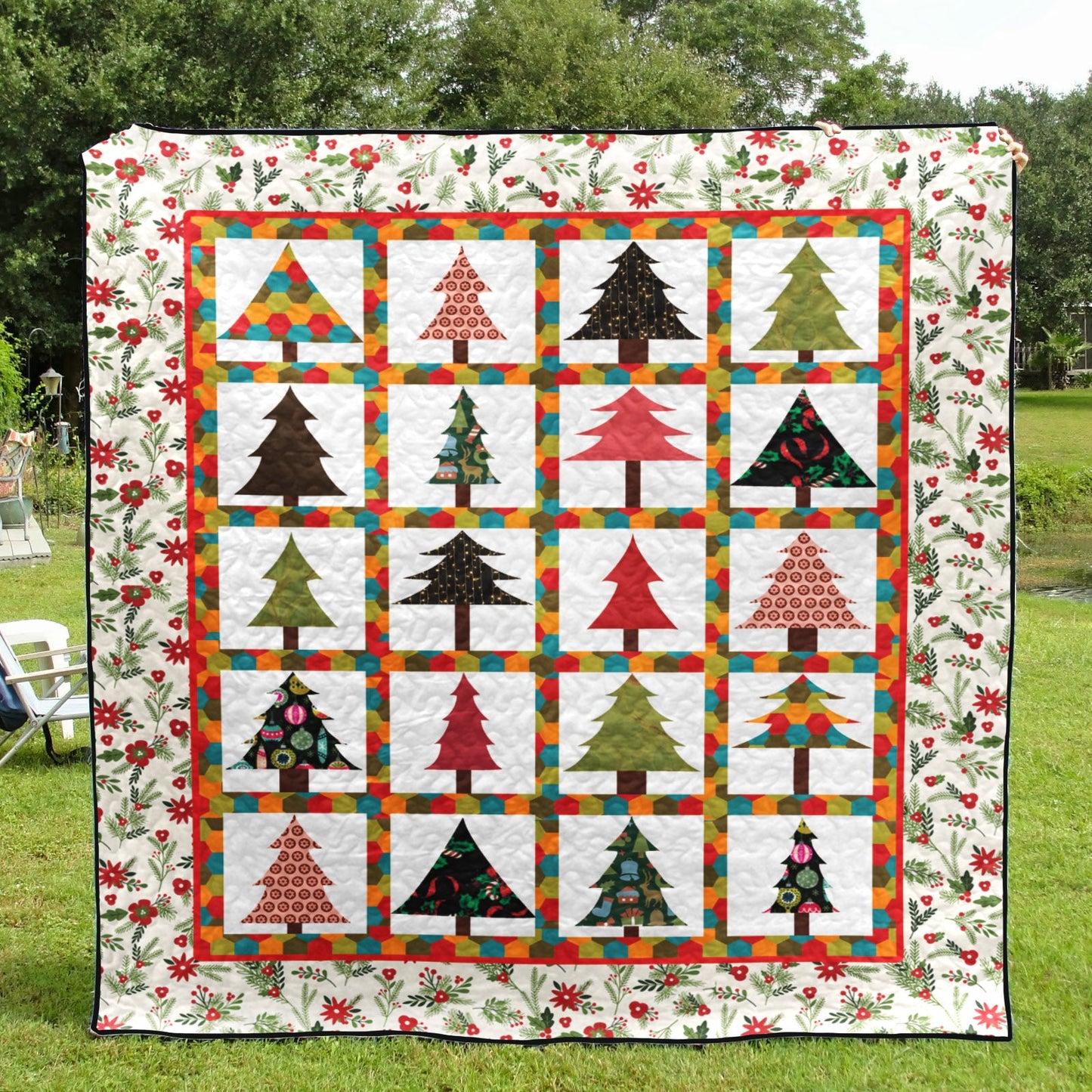 Christmas Tree CLA2110150Q Art Quilt