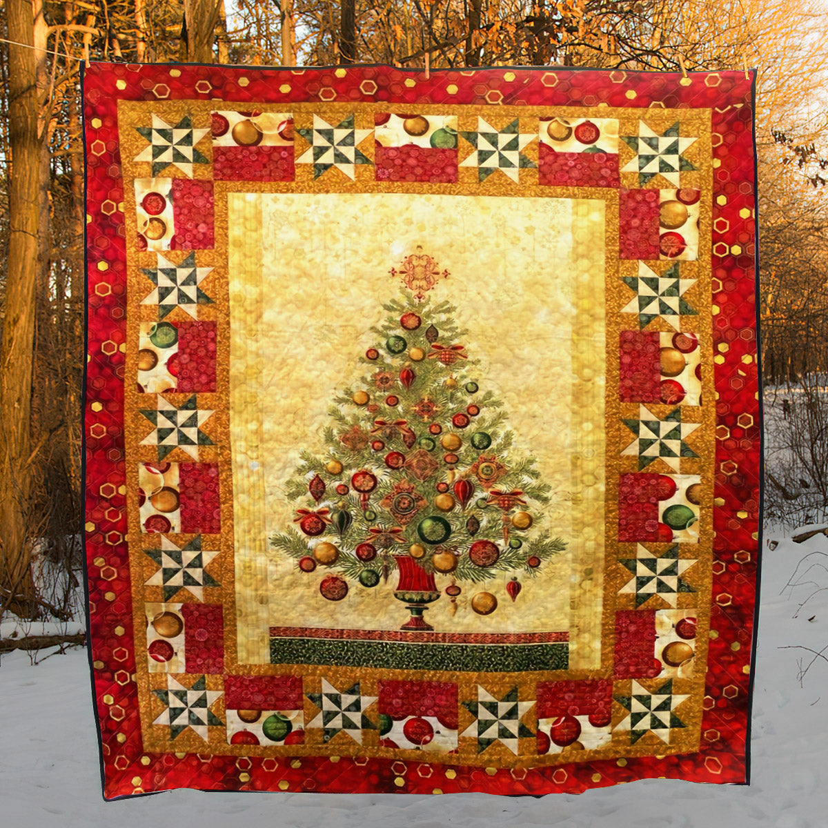 Christmas Tree CLA2210139Q Quilt Blanket