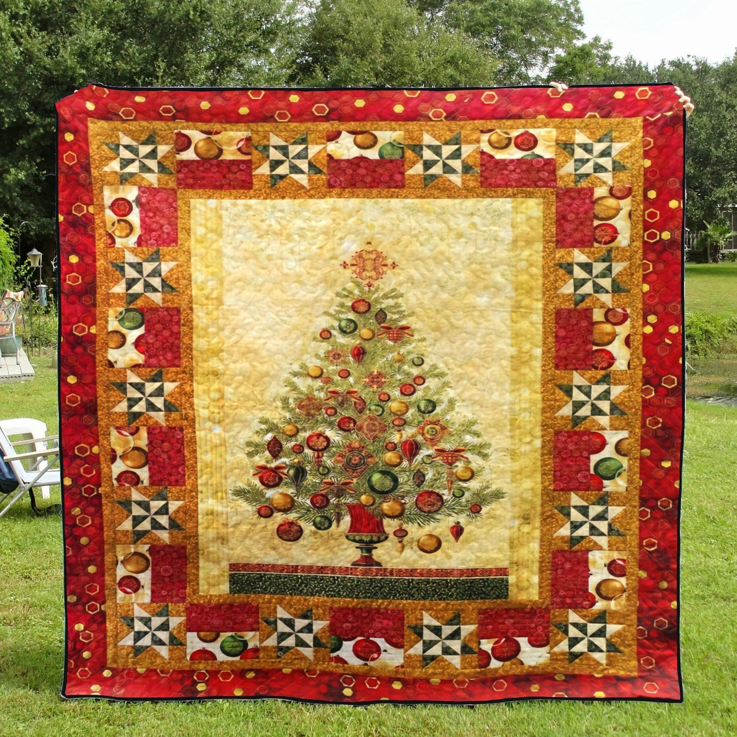 Christmas Tree CLA2210139Q Quilt Blanket