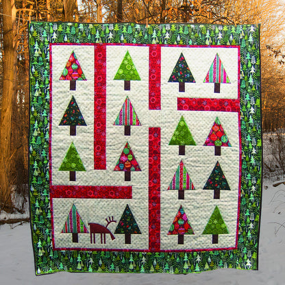 Christmas Tree CLA2510155Q Quilt Blanket