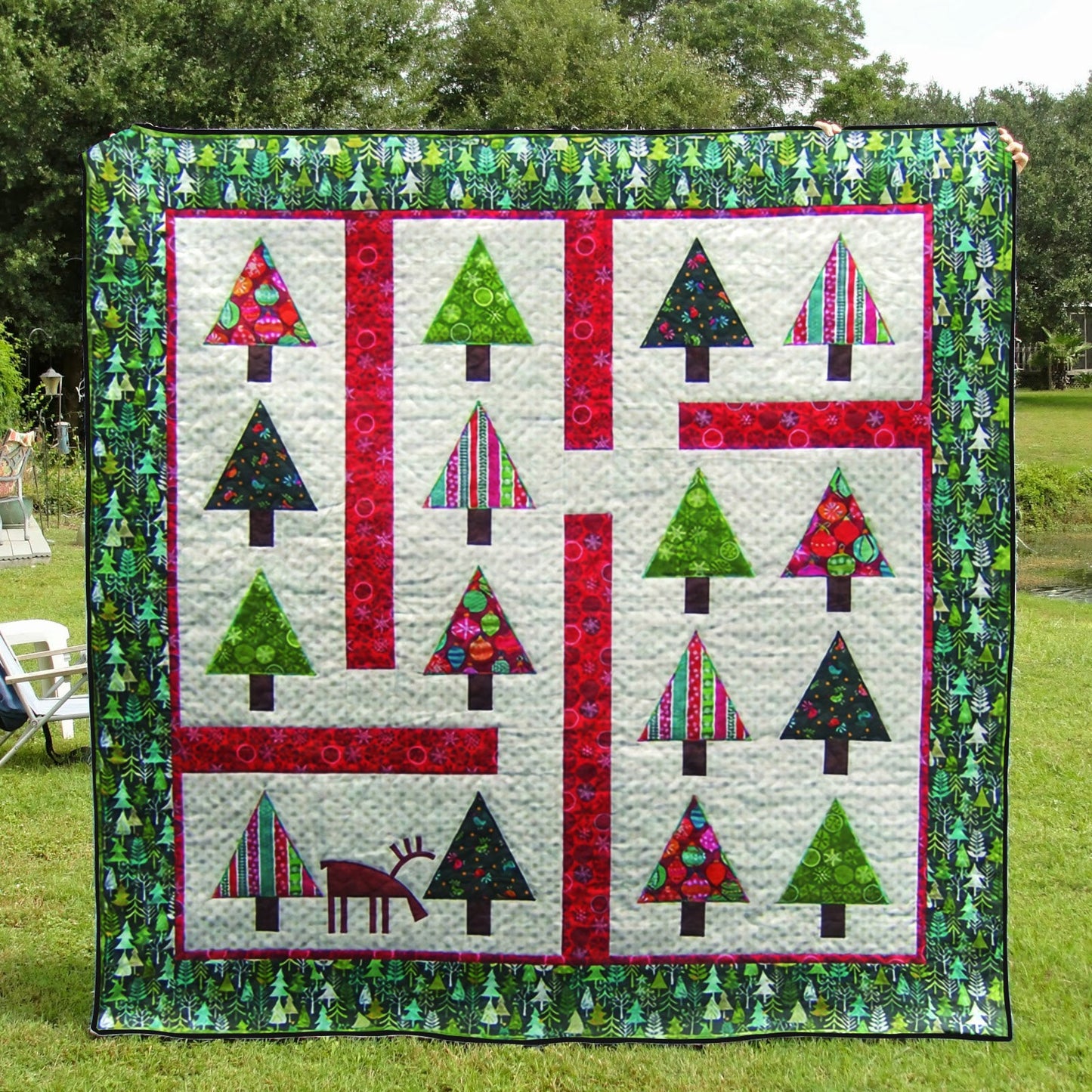 Christmas Tree CLA2510155Q Quilt Blanket