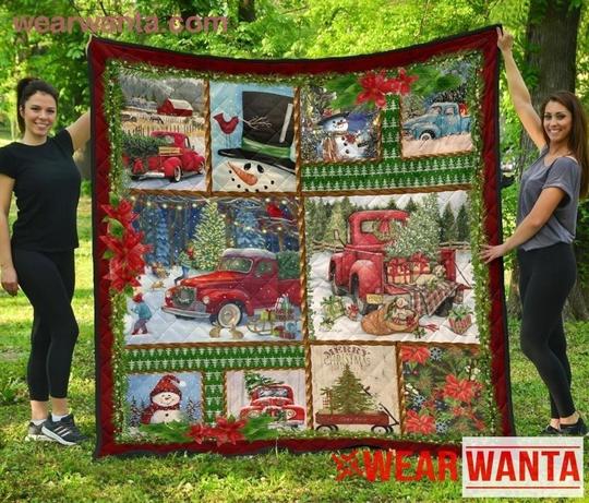 Christmas Trucks CLH1412067Q Quilt Blanket