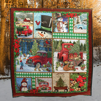 Christmas Trucks CLH1412067Q Quilt Blanket