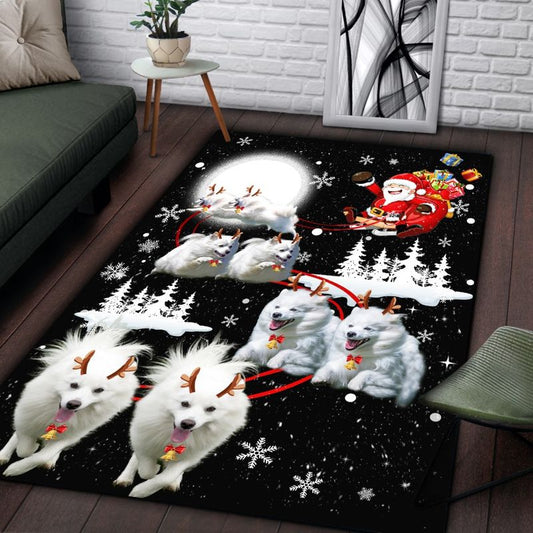 Christmas American Eskimo Dog Reindeer CLM2310119M Rug