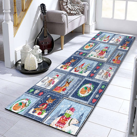 Christmas Animals HN1710065RU Runner Rug