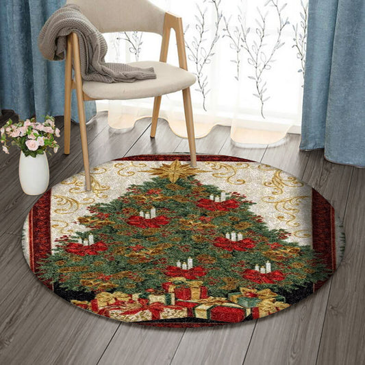 Christmas BL0510019RR Round Area Rug