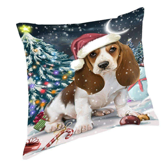 Christmas Basset Hound Dog CL18111845MDP Throw Pillow Covers