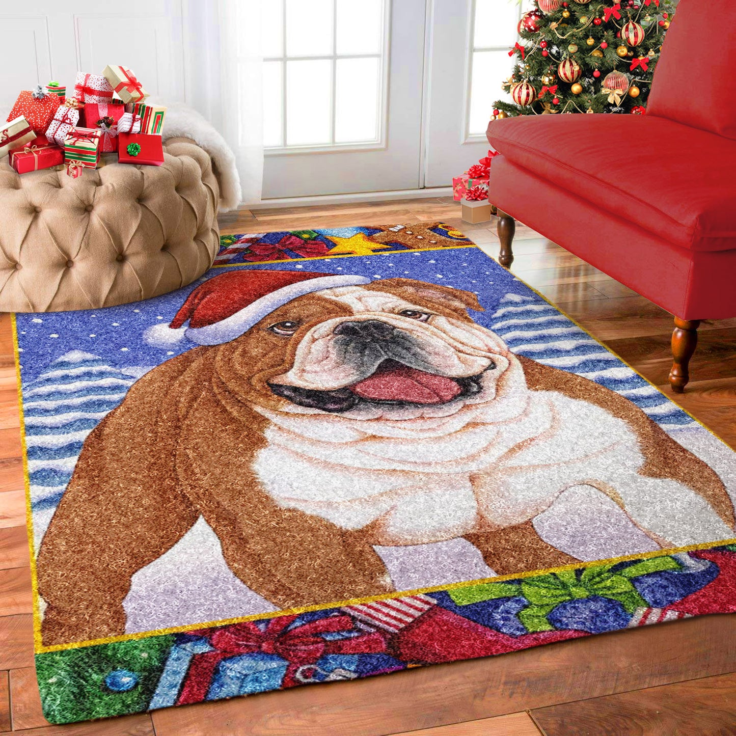 Christmas Bulldog NN2510049M Rug