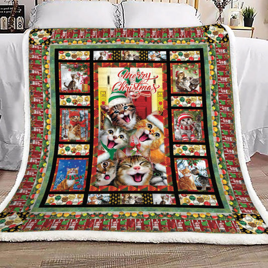 Christmas Cats YH25100761F Sherpa Fleece Blanket