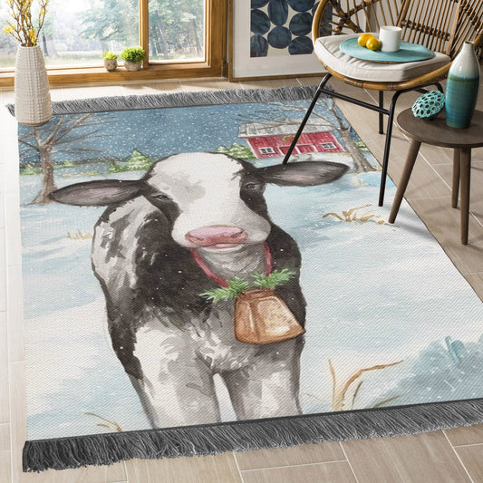 Christmas Cow DV1410074O Decorative Floor-cloth