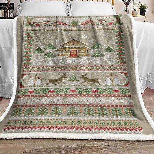 Christmas DN111052F Sherpa Fleece Blanket