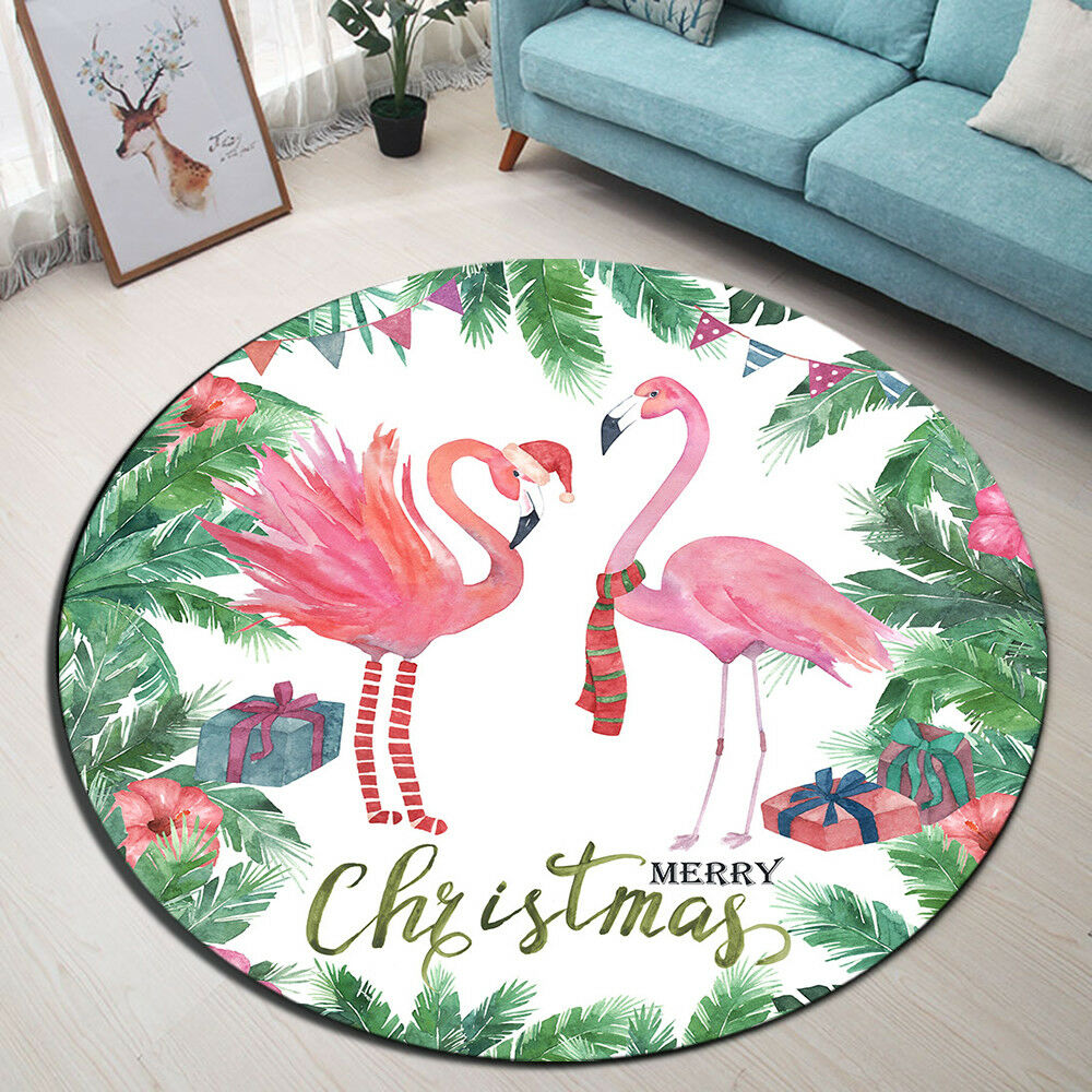 Christmas Flamingo CLA2709075RR Round Area Rug