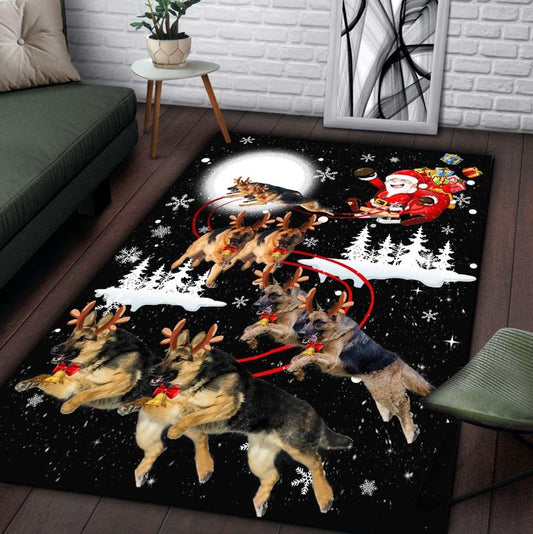 Christmas German Shepherd Reindeer CLM2310126M Rug
