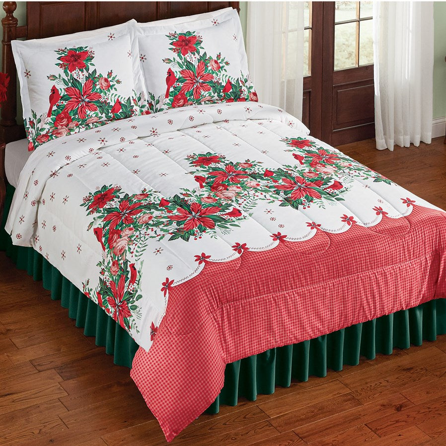 Christmas Holiday Poinsettia CLM2210067B Bedding Sets