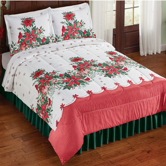 Christmas Holiday Poinsettia CLM2210067B Bedding Sets