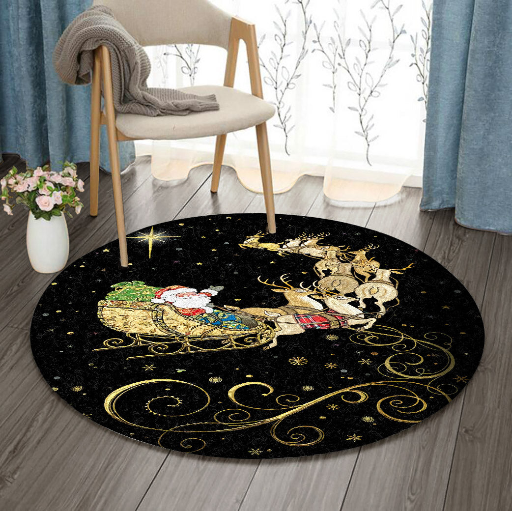 Christmas ML1010038RR Round Area Rug