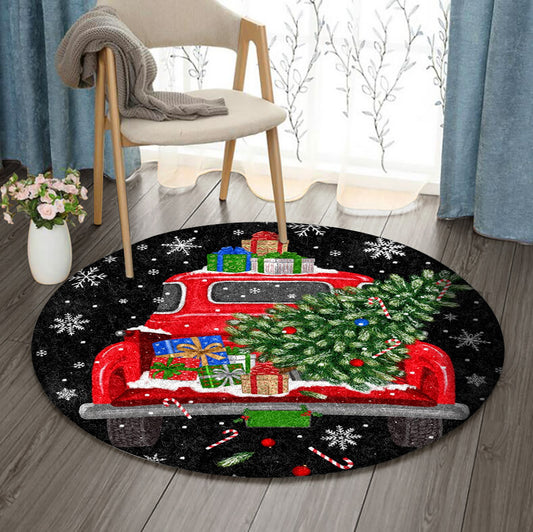 Christmas ML170919RR Round Area Rug